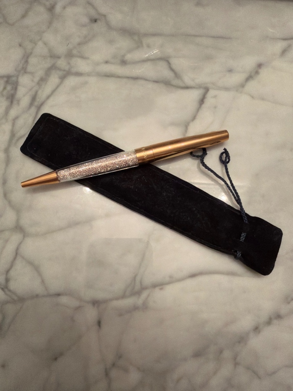 Swarovski Ballpoint Pen - rose gold and crystalline